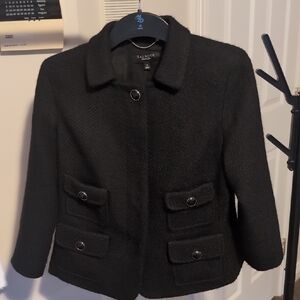 Talbots Women's Black Boucle Jacket